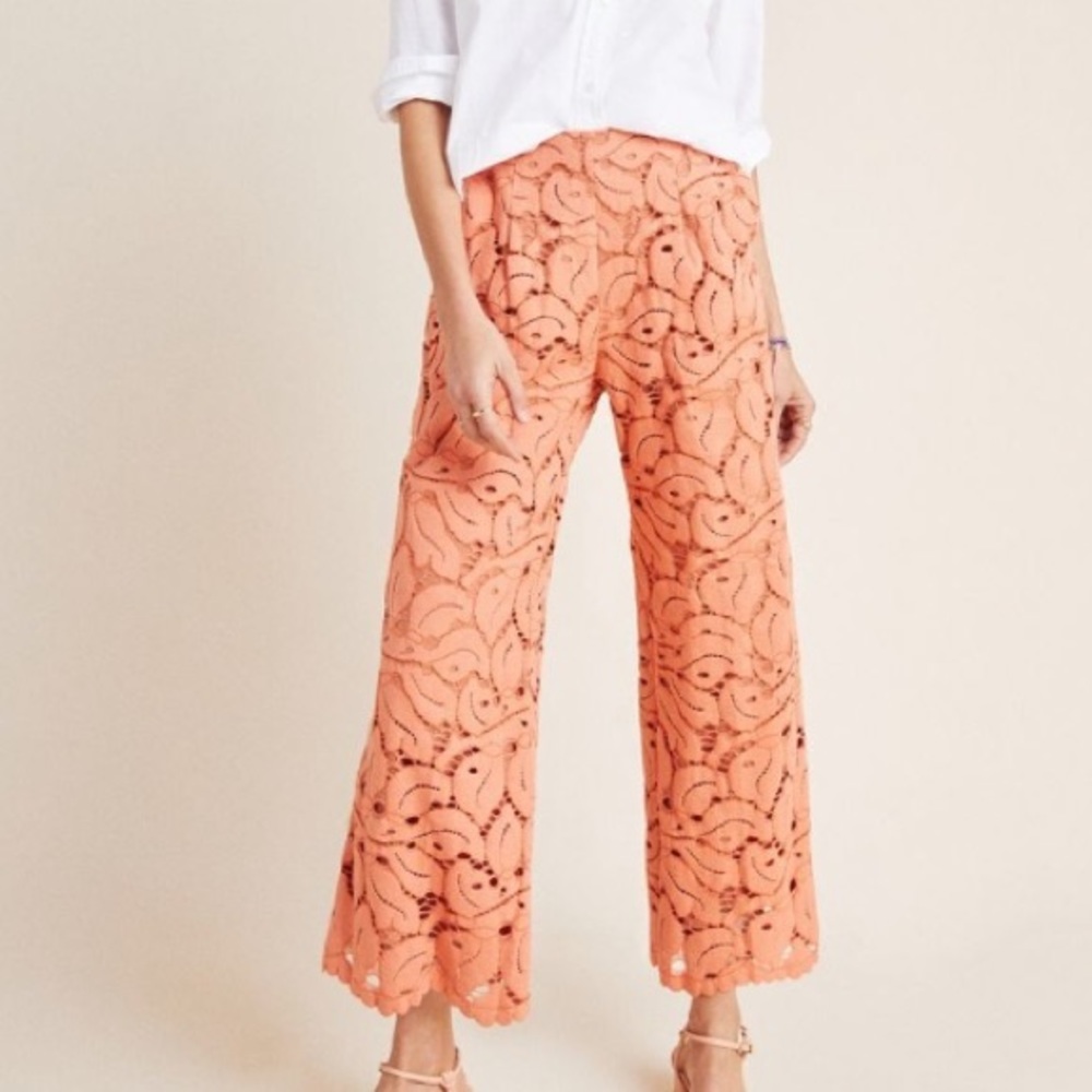 Anthropologie Dolly Lace Trousers